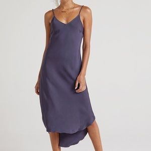 Bella Dahl Bias Cut Slip Dress in Graphite